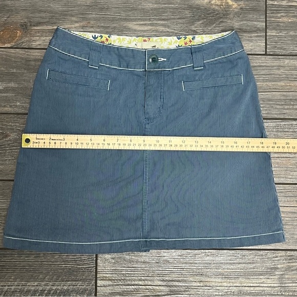 Horny Toad Skirt Skort Women's Size 4 Blue Pinstriped 28" Waist Shorts Athletic - Picture 5 of 16